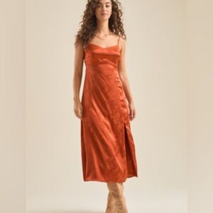 Altard State Cleo Satin Jacquard Dress